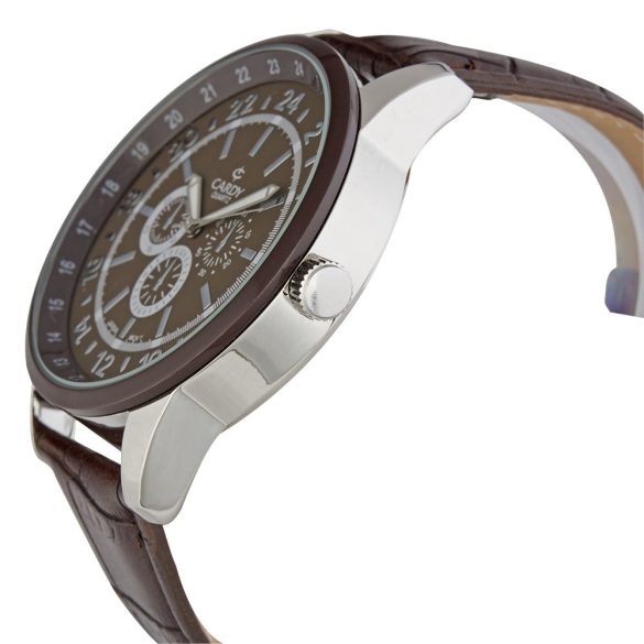 Ceas de bărbați CARDY, argintiu, curea piele