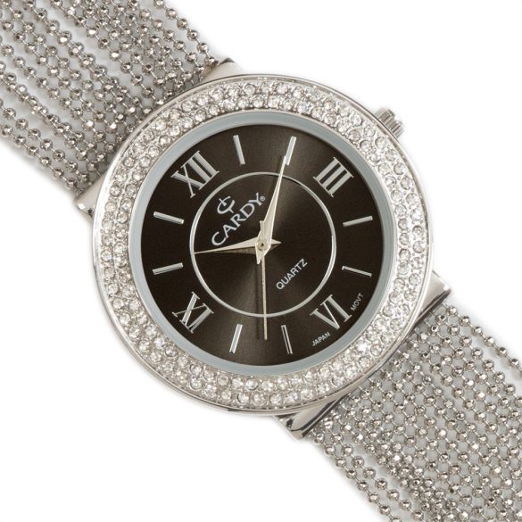 Ceas CARDY colier de damă, argintiu