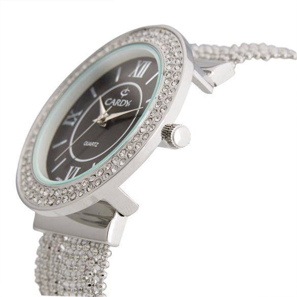 Ceas CARDY colier de damă, argintiu