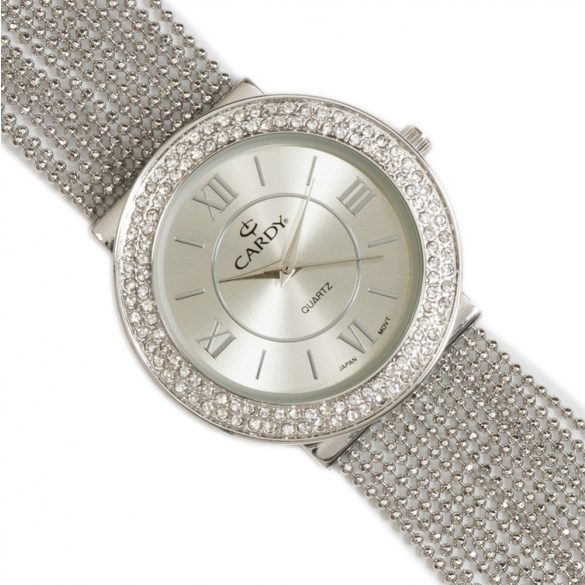 Ceas CARDY colier de damă, argintiu