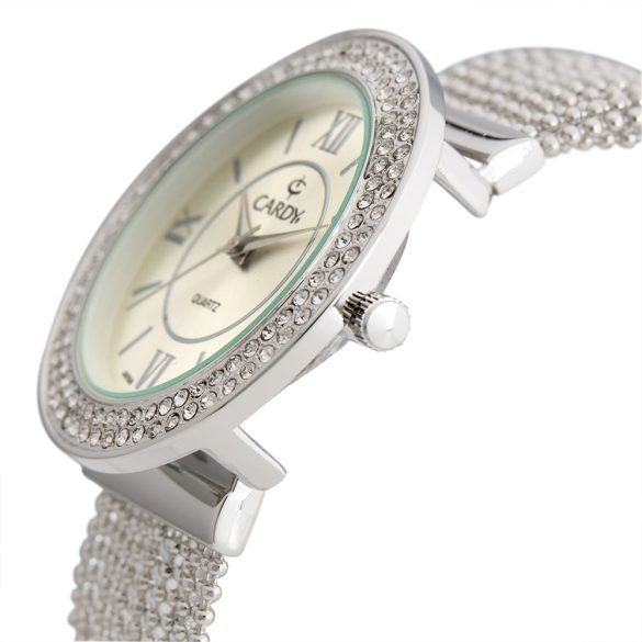 Ceas CARDY colier de damă, argintiu