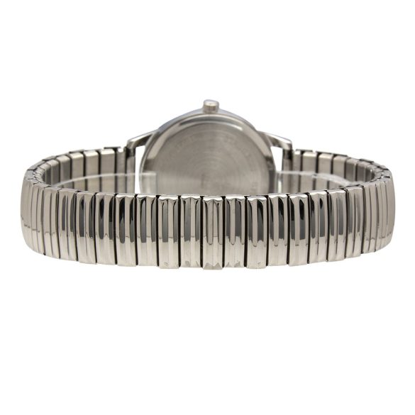 Ceas argintiu CARDY de damă, cu brățară metalică elastică