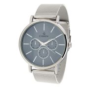   Cardy 2656-7 ceas de bărbați cu brățară și carcasă argintiu, cadran gri 