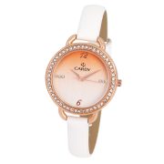 Cardy női szíjas karóra, quartz, rózsaarany színű tok, fehér színű szíj, ezüst / rózsaarany átmenetes számlap Cardy női szíjas karóra, quartz, rózsaarany színű tok, fehér színű szíj, ezüst / rózsaarany átmenetes számlap