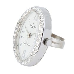   Cardy gyűrűóra, quartz, ezüst színű tok és gyűrű, fehér számlap