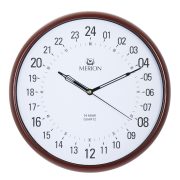 Merion falióra, quartz, bordó színű műanyag tok, fehér számlap, 24H szerkezettel Merion falióra, quartz, bordó színű műanyag tok, fehér számlap, 24H szerkezettel