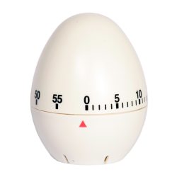   3533-7 Cronometru de bucătărie, mecanic, alb, formă de ouă