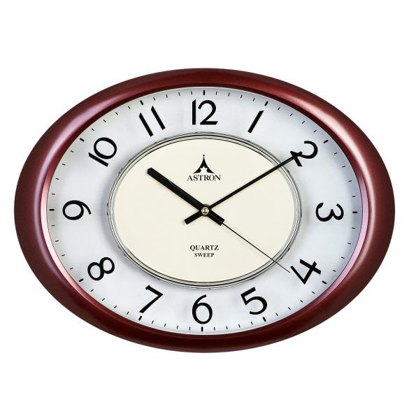 Astron falióra, quartz, bordó színű műanyag tok, átlátszó arab számos számlap, sweep
