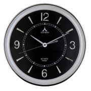   Ceas de perete Astron, culoare argintie, mecanism silențios (sweep), senzor lumină