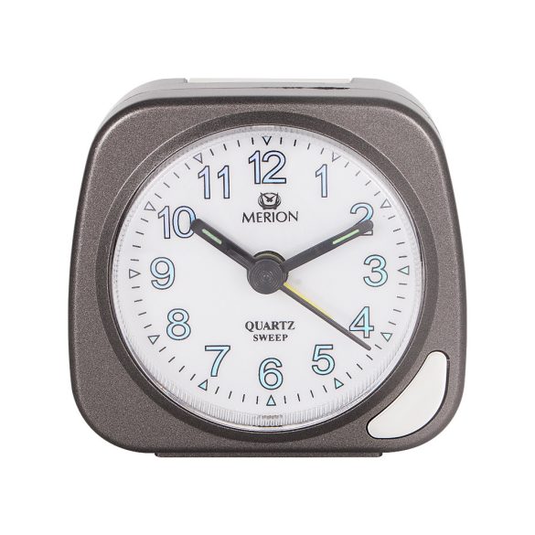 Ceas deșteptător MERION, mecanism quartz, culoare gri
