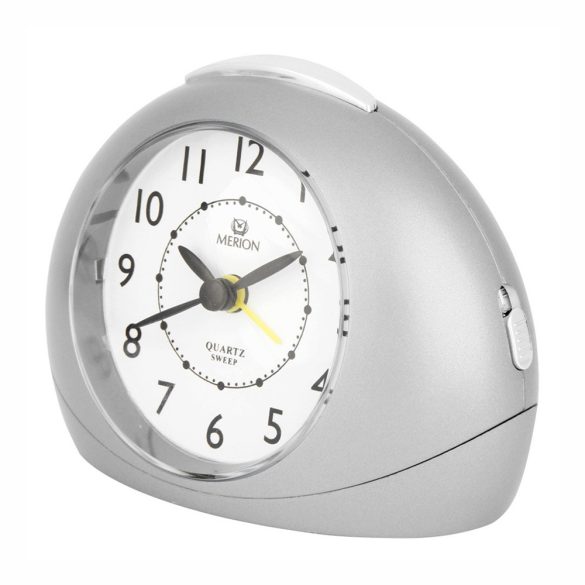 Ceas deșteptător argintiu MERION