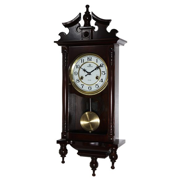 Pendulă Merion din lemn, mecanică 1/2, carcasă nuc închis