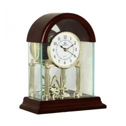   3994-2 Merion ceas de masă din lemn cu pendulă rotativă, culoare nuc