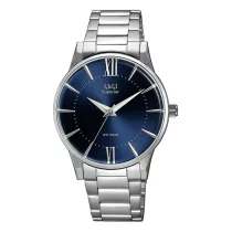   Q&Q férfi fémcsatos karóra, quartz, ezüst színű acél tok, ezüst színű csat, kék számlap, (Superior) S398J212Y