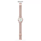   Q&Q analóg női karóra, rózsaarany színű fém tok, rózsaarany színű nemesacél csat, fehér számlap, ásványüveg, quartz szerkezet, cseppmentes vízállóság - QZ51J012Y