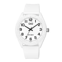   Q&Q női karóra, quartz, fehér színű műanyag tok, fehér színű műanyag szíj, fehér színű számlap, V12A-001VY