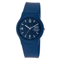   Q&Q unisex karóra, quartz, sötétkék színű műanyag tok, sötétkék színű műanyag szíj, sötétkék színű számlap, VP46J015Y