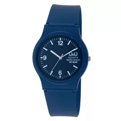   Q&Q unisex karóra, quartz, sötétkék színű műanyag tok, sötétkék színű műanyag szíj, sötétkék színű számlap, VP46J015Y