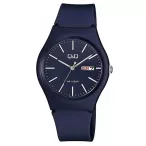   Q&Q karóra, quartz, kék színű műanyag tok, kék színű számlap, kék színű műanyag szíj, 100 m (10 ATM) A212J012Y