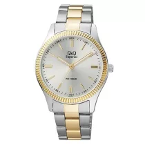  Q&Q férfi karóra, quartz, ezüst színű acél tok, fehér színű számlap, bicolor színű acél karcsat, (Superior) S294J401Y