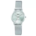   Q&Q női karóra, quartz, ezüst színű fémtok, ezüst színű számlap, ezüst színű fémcsat, C35A-005PY