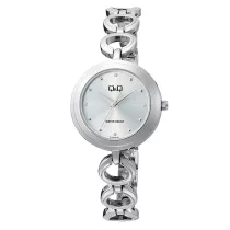   Q&Q női karóra, quartz, ezüst színű fémtok, ezüst színű számlap, ezüst színű fémcsat, F11A-001PY