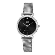   Q&Q női karóra, quartz, ezüst színű fémtok, fekete színű számlap, ezüst színű acél karcsat, Q27B-003PY