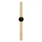   Q&Q női karóra, quartz, arany színű fémtok, fekete színű számlap, arany színű acél karcsat, C35A-014PY