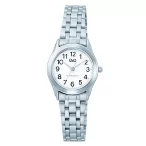   Q&Q női karóra, quartz, ezüst színű fémtok, fehér színű számlap, ezüst színű acél karcsat, C50A-004PY