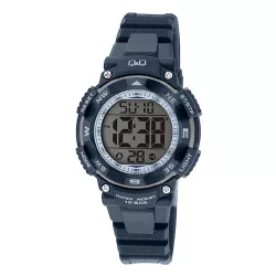   Q&Q férfi digitális karóra, quartz, kék színű műanyag tok, LCD kijelzés, kék színű műanyag szíj, M149J007Y