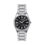   Ceas bărbătesc Q&Q, mecanism quartz, carcasă și brățară argintie, cadran negru, QA54J803Y