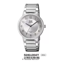   Ceas bărbătesc Q&Q Superior, mecanism quartz, carcasă și brățară argintie, cadran argintiu, S282J204Y