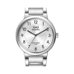   Ceas de damă Q&Q Superior, mecanism quartz, carcasă și brățară argintie, cadran argintiu, S283J204Y