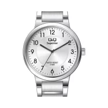   Ceas de damă Q&Q Superior, mecanism quartz, carcasă și brățară argintie, cadran argintiu, S283J204Y