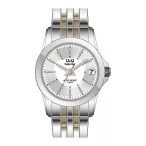   Ceas de damă Q&Q Superior, mecanism quartz, carcasă și brățară argintie, cadran alb, S301J401Y