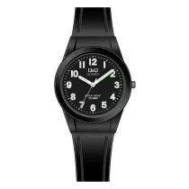   Ceas bărbătesc Q&Q plastic, mecanism quartz, carcasă și brățară neagră, cadran negru, VQ50J828Y