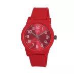   Ceas de damă Q&Q din plastic, mecanism quartz, carcasă si brățară roșie, cadran roșu, VR35J811Y
