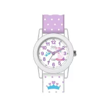  Ceas de copii Q&Q, mecanism quartz, culoare mov și alb, VR99J806Y