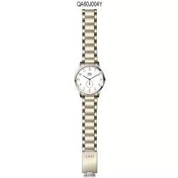  Ceas bărbătesc Q&Q, mecanism quartz, carcasă și brățară aurie, cadran alb, QA60J004Y