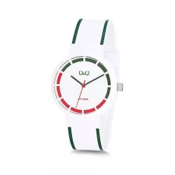   Q&Q unisex műanyag karóra, quartz, fehér színű tok, fehér színű szíj, fehér számlap, VS14J801Y