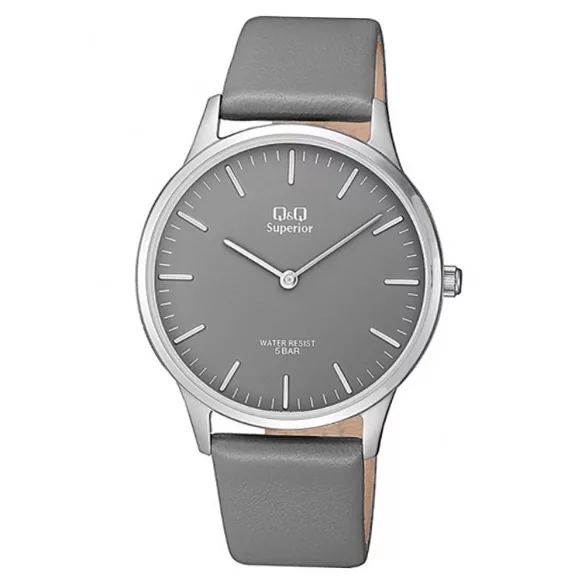 Ceas bărbătesc Q&Q Superior, quartz, carcasă aurie, brățară și cadran gri S306J322Y