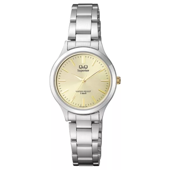 Ceas de damă Q&Q Superior, quartz carcasă și brățară argintie S279J200Y
