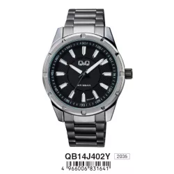   Ceas bărbătesc Q&Q quartz, carcasă și brățară si cadran gri QB14J402Y
