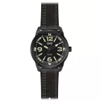   Ceas bărbătesc Q&Q quartz, carcasă gri, curea neagră, cadran negru QB10J505Y