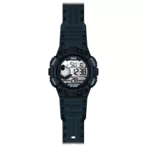 Ceas bărbătesc Q&Q quartz/LCD, plastic, albastru M176J005Y