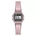 Ceas damă Q&Q quartz/LCD, plastic, roz M173J018Y