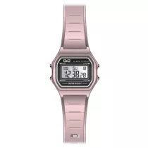 Ceas damă Q&Q quartz/LCD, plastic, roz M173J018Y