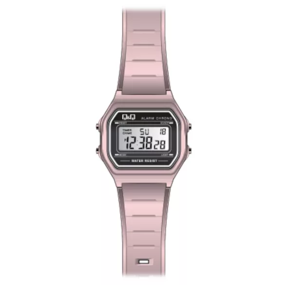 Ceas damă Q&Q quartz/LCD, plastic, roz M173J018Y