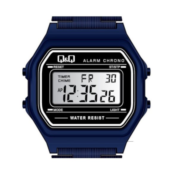 Ceas damă Q&Q quartz/LCD, cu brățară, albastru M173J007Y