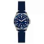   Ceas bărbătesc Q&Q quartz, carcasă argintie, curea neagră, cadran negru A172J332Y